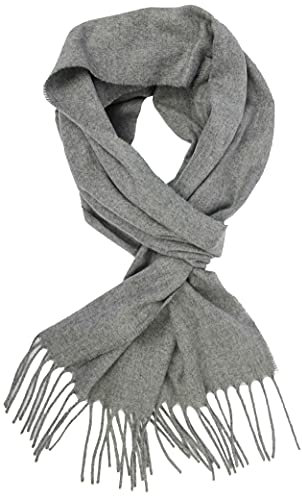 Rotfuchs Schal Herrenschal Damenschal Winterschal Unisex einfarbig weich und anschmiegsam ((L X B) 180 x 28 cm, grau)