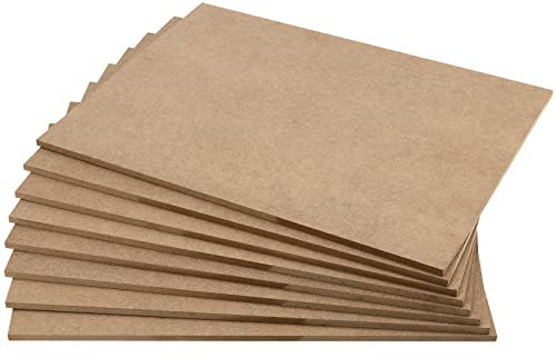HEIHAK 8 Stück 28 x 35 cm MDF-Platten, 6 mm Spanplatten, Hartfaserplattenplatten, mitteldichte Faserplatte zum Basteln, Malen, DIY-Projekte, Laserschneiden, Brandmalerei