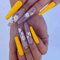 Luvadeyo 24PCS Coffin Long Press on Nails Fake Nails Tips Full Cover Acrylic False Nails Art Stick on Nails for Women and Girls