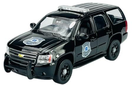 Welly Chevrolet Tahoe Polizei Schwarz 2008 ca. 1/24 Modellauto Metall
