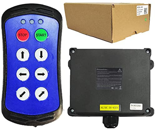 Kit de Control Remoto de grúa 12V Control Remoto inalámbrico de grúa Mini 6 Botones Velocidad única AC/DC 10-30v Control Remoto de polipasto eléctrico de grúa (DC10-30V)
