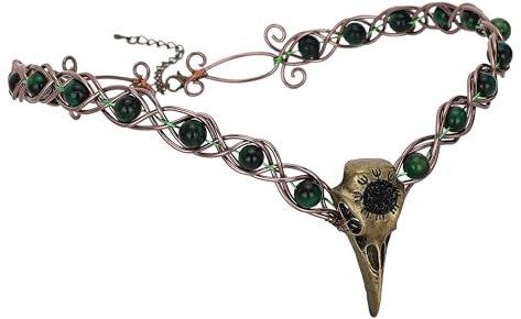 CoTeeZa Wikinger Feenkrone Kopfschmuck - Mittelalterliche Kreiskrone Krähenkrone Keltische Tiara, Grün