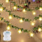 LED Lichterkette Efeu Künstlich, 4M Fake Efeu Girlande mit 20 LED-Sternenlichter Batterie, 8 Modi Wasserdicht Efeu Lichterkette Dekoration für Garten, Balkon, Hochzeit, Party, Zimmer Deko Aesthetic