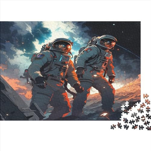 Universe Puzzle 1000 Pieces Classic Puzzle Adult Astronaut Puzzle DIY Kit Wooden Toy Unique Gift Modern Home Decor 1000pcs (75x50cm)