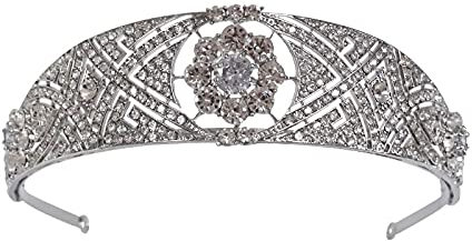 RWRAPS Diamant-Tiara, wunderschönes Strass-Kronen-Tiara, Meghan Markle, Hochzeits-Haarschmuck, Damen-Haarschmuck, Kristall-Brautkronen-Tiara