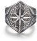 GTHIC Edelstahl-Wikinger-Oktett-Sternring für Männer und Frauen mit Federmuster, Vintage-Ring, silberfarben, Modeschmuck, Geburtstagsgeschenk, US-Größe 8