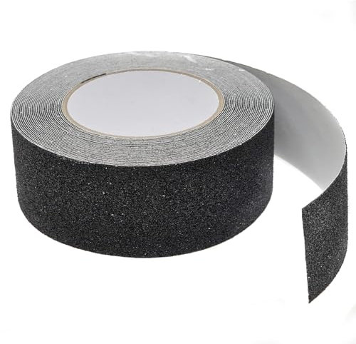 NADOtec Anti Rutsch Band - 50 mm x 10 m/Rolle | Antirutschstreifen - Anti slip tape - Anti Rutsch Klebeband für Treppenabsätze/Treppenstufe | Schwarz