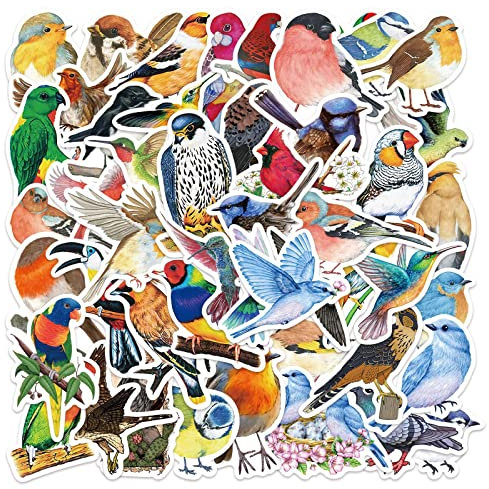 Wasservögel Aufkleber Vögel Stickers 50 Stück Skateboard Graffiti Aufkleber Motorräder Fahrrad Snowboard Gepäck Laptop Auto Koffer für Kinder und Jugendliche Wasserdichte Vinyl Aufkleber