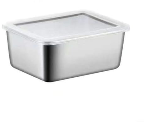 Recipiente cuadrado de acero inoxidable para alimentos, embalaje de alimentos y caja de almacenamiento, perfecto para diversas ocasiones y eventos como picnic (S)