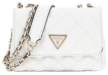 GUESS Giully Mini 2 Compartment Convertible Flap XS White