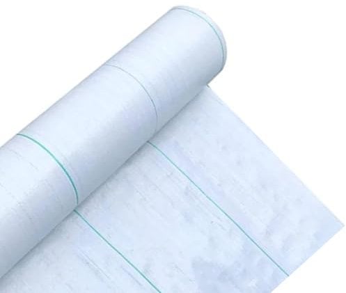 Yuzet 2m x 50m White 100gsm Heavy Duty Weed Control Fabric, Ground cover Membrane, UV stabilised Weed Barrier Fabric. Under Patios, Garden, Flower beds, Landscaping - weed suppressant membrane