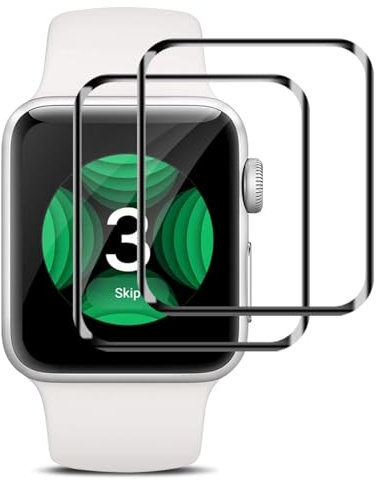 REROXE 2 Stück Schutzfolie für Panzerglas für Apple Watch Series 4/5/6/SE 44mm, Volle Abdeckung Kratzfest Ultra-Klar Apple Watch 44mm Displayschutzfolie, Einfache Installation iWatch 6 44mm Schutzglas