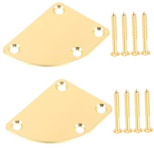 VICASKY 2stücke Gitarrenhalsplatte Gitarre Und Bass Verbindungsplatte Gitarrenhals-platte Inklusive Passender Schrauben Einfach Zu Montieren Und Langlebig