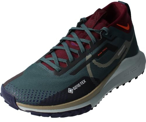 NIKE React Pegasus Trail 4 GTX V2 Mens Running Trainers HM9728 Sneakers Shoes (UK 10 US 11 EU 45, deep Jungle Khaki Night Maroon 300)