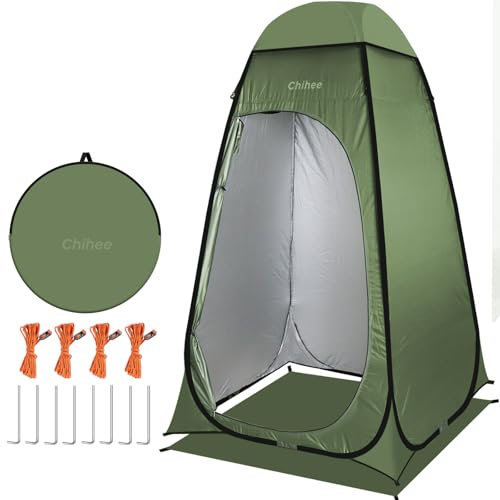 Chihee Tentes instantanées Pop-up Tente de Salle de Bain pour Le Camping L'abri extérieur d'abri privé Tente à Langer Portable 1 Room Instant Camp Toilet Stall de Douche Salle d'habillage