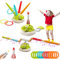 DAOUZL 3 in 1 Spiele für Kinder, Sport Spielzeug Kinder mit Seilspringmaschine, Ringwurfspiel und Rakete Spielzeug, Indoor Outdoor Spielzeug Geeignet für Kinder 3-9 Jahre Kindergeburtstag Geschenke