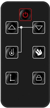 VINABTY New ZHS-30-A 13IN-30-054 Remote Control Replacement for ﻿FEBO ZHS-30-A 13IN-30-054 Flame Electric Fireplace Style selections Electric Fireplace F15-1-005-071B 0781462 Remote Controller