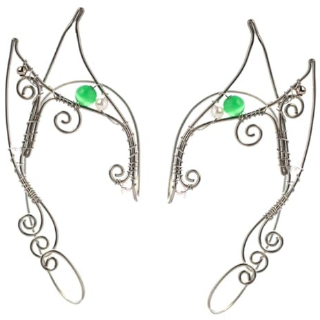 FRCOLOR 1Paar Elfenohrringe Piercing Nostalgische Ohrringe Trendige Elfenohren Ohrmanschetten für Frauen Stilvolle Ohrringe für Besondere Anlässe