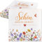 ENYACOS 40 Stück Servietten Schön Dass Du Da Bist – Vintage Blumen Servietten 33x33 cm – Servietten Hochzeit, Geburtstag, Taufe, Gartenparty, Frühling – Tischdeko Geburtstag (A)