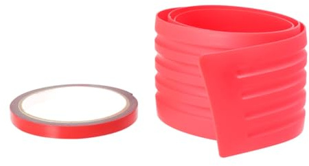 Mipcase Protecteur Pare Chocs Voiture Caoutchouc Rouge Antichoc Flexible avec Ruban Adhésif Protection Seuil Coffre et Baguette Rayures pour SUV Pickup Camion
