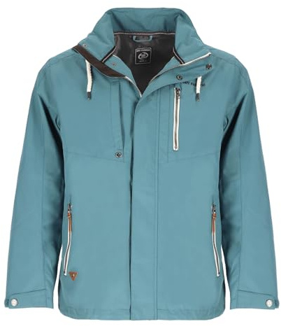 Dry Fashion Herren Funktionsjacke Rostock - Jacke in Anthrazit, Größe S | Wind- & wasserdicht, Atmungsaktiv, Verschweißte Nähte, 2-Wege-Reißverschluss, Kapuze abnehmbar, Reißverschluss-Taschen