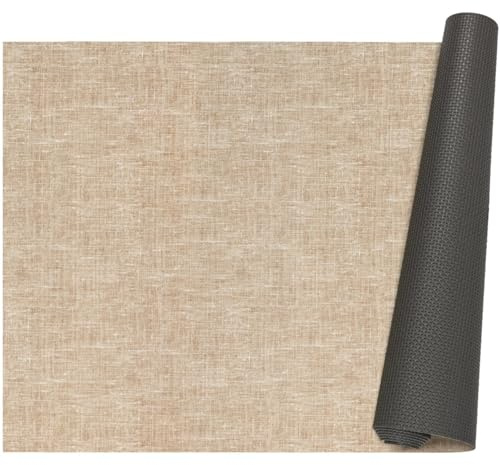 ANRO Küchenläufer Teppich Läufer Flur Küchenteppich rutschfest Küchenmatte PVC abwaschbar Flurläufer pflegeleicht Beige 240 x 67 cm