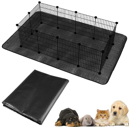 SKIKHN Waterproof Pet Playpen Mat, 150 x 100 cm, Guinea Pig Cage Insert, Washable Pet Mat, Guinea Pig Cage Mat for Guinea Pigs, Hamsters, Rabbits, Ferrets