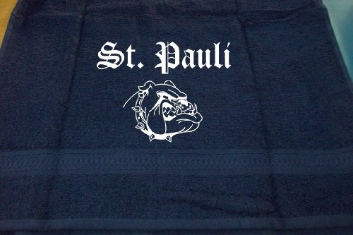 ShirtShop-Saar St. Pauli (mit Bulldogge); Städte Handtuch, dunkelblau