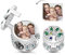 GNOCE Personalisiert Foto Anhänger Charms 925 Sterling Silber Mein Stammbaum erzählt eine reiche Geschichte Familien Stammbaum Bead Charms Schmuck für alle Armbänder Halsketten