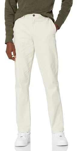 Amazon Essentials Men's Athletic-Fit Casual Stretch Chino Pant (Available in Big & Tall), Stone, 36W x 31L