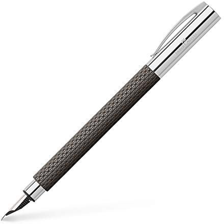 Faber-Castell 147051 - Füller Ambition OpArt Black Sand, Federbreite F, inkl. Geschenkverpackung
