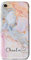 iCaseDesigner Personalised Marble Glitter Flowing Name with Heart Phone Case for Apple iPhone XR - 4. Colourful Pastel Marble Name