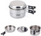 Camping Kochgeschirr Set für 2-3 Personen, Edelstahl Geschirr Sets Topf Pfannensets, Tragbar Camping Kanne Kochen für Picknick Camping Wandern Im Freien