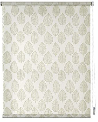 Estores Enrollables Translucidos Estampados para Ventanas Estor Enrollable Traslucido Moderno y Decorativo Cortinas translucidas para Salon Dormitorio Cocina habitacion Estampado Verde 150 x 180 cm