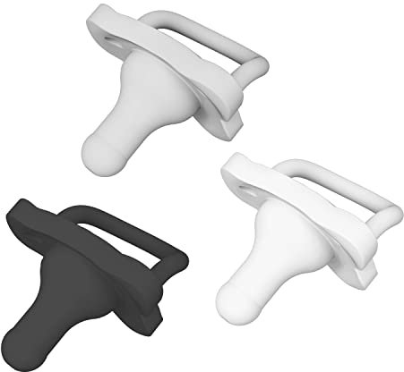 Dr. Brown's HappyPaci Schnuller aus 100 % Silikon, 0-6 m, BPA-frei, Schwarz, kühles Grau, Weiß, 3er-Pack