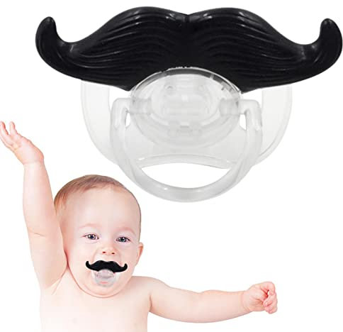 Yajimsa Baby-lustiger Schnuller | Tragbare, niedliche Schnuller in Lebensmittelqualität mit lustigem Bart | Schnurrbart-Schnuller, Zähne Binky, Geschenk-Schnuller für Jungen und Mädchen