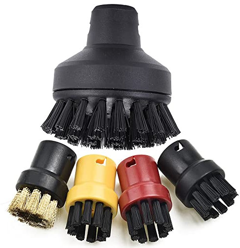 Set di 5 Spazzole Rotonde per Scopa a Vapore,Spazzola di Ricambio per Pulitore a Vapore ,Set di Spazzole Rotonde per Pulitore a Vapore,per scopa a vapore SC1 SC2 CTK10 SC3 SC4 SC5 SC7
