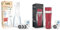 Laica Bk31A Bottiglia Filtrante In Vetro Glassmart, 3 Filtri Fast Disk Inclusi, 360 Litri Di Acqua Filtrata Istantaneamente, Bianco/Trasparente & MyLaica Borraccia Filtrante in Acciaio, Rosso, 0.55 LT