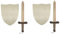 Set 2 mittelalterlichen Holzschwertern und 2 Holzschilden zum Bemalen - Spielzeug Jungen und Mädchen - Heimwerken, Basteln, Kinderspielzeug, Mittelalterliche Kostüme, Ritter (2 Schilde + 2 Schwerter)