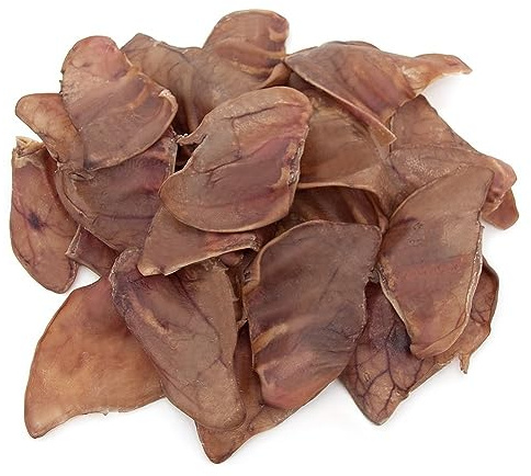 Best Pet Supplies GigaBite Whole Pig Ears for Dogs - All-Natural Slow-Roasted Chews that Clean Teeth and Satisfy Aggressive Chewers - 22 Pack for Large Dogs