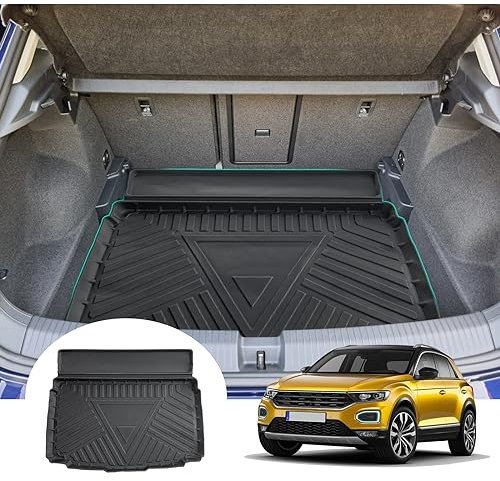 GAFAT Compatible con VW T-ROC 2017-2024 2025 Alfombrilla para Maletero, T Roc Alfombrilla Maletero Original Escáner 3D TPE, T ROC Accesorios [Base de Carga Inferior]