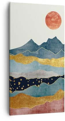 ARTTOR Bilder auf Leinwand 55x100 cm Wandbild Abstrakt Landschaften - 5182