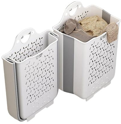 Panier à linge suspendu pliable avec poignée de transport 2 paquets