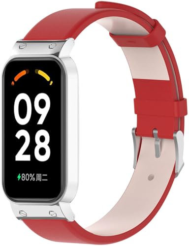 Tyogeephy Cinturino per Xiaomi smart Band 8 Active, Cinturino Smartwatch Comapatibile con Redmi Band 2, Cinturini Orlogio in Pelle e Silicone per Uomo/Donna