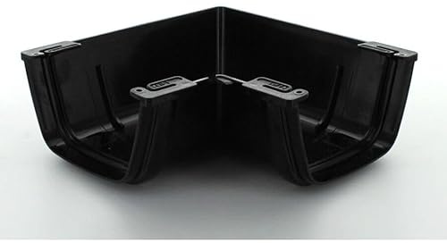 Marley Flowline RAF1 Square Gutter Angle 90 Deg Black