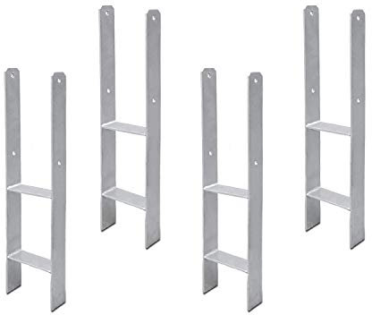 Eulenke H-Pfostenträger: Vielseitiger 101-mm-H-Anker, 600 x 60 mm – Stabile Verankerung für Pfostenträger (4 Stück)