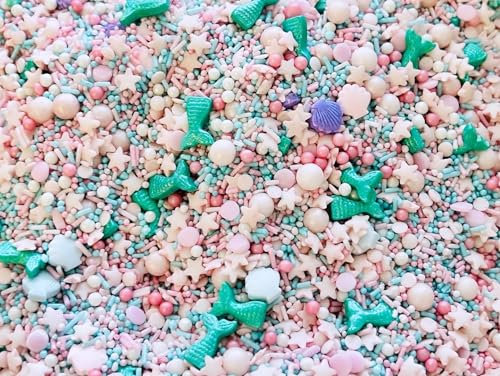 Cherry on the cake Streuselmix Meerjungfrauen Magie I Essbare Deko I Streusel I Zuckerstreusel I Zur Deko von Cupcakes, Muffins, Torten, Kuchen uvm. (40g) (80g)