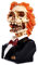 Ciieeo Gentleman-Schädel-Ornament Schädel Spielzeug Schädelkopf aus Harz Halloween assecoires -Dekor Schädel aus Harz Skelett Requisiten Dekorationen Skulptur