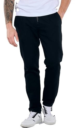 emilio adani Herren Herren Chino Slim fit, Schwarz, 36669, Schwarz in Größe 32/34