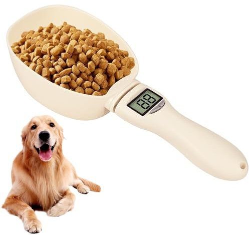 YANGUN Pet Food Measuring Scoop Scale, Kitchen Digital Food Measuring Spoon for Dog Cat, Precise Dog Food Measuring Scooper with LED Display, Digital Pet Food Scoop for Measuring Pets Food, Max 800g